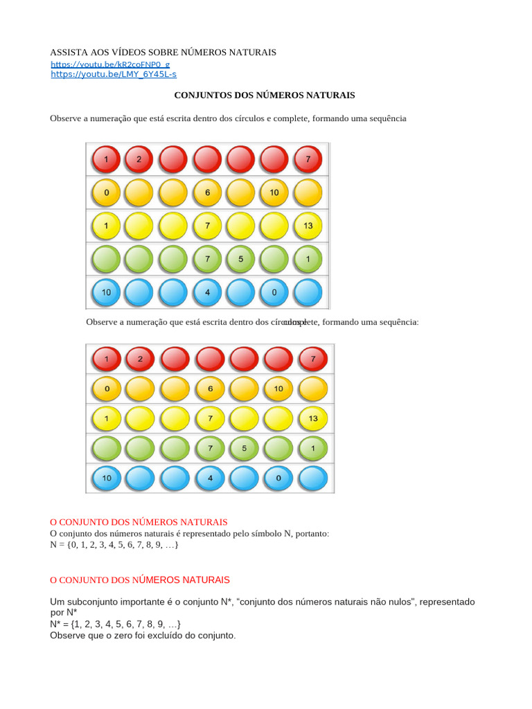 Entenda os Números Naturais e Sucessores | PDF | Números | Sequência