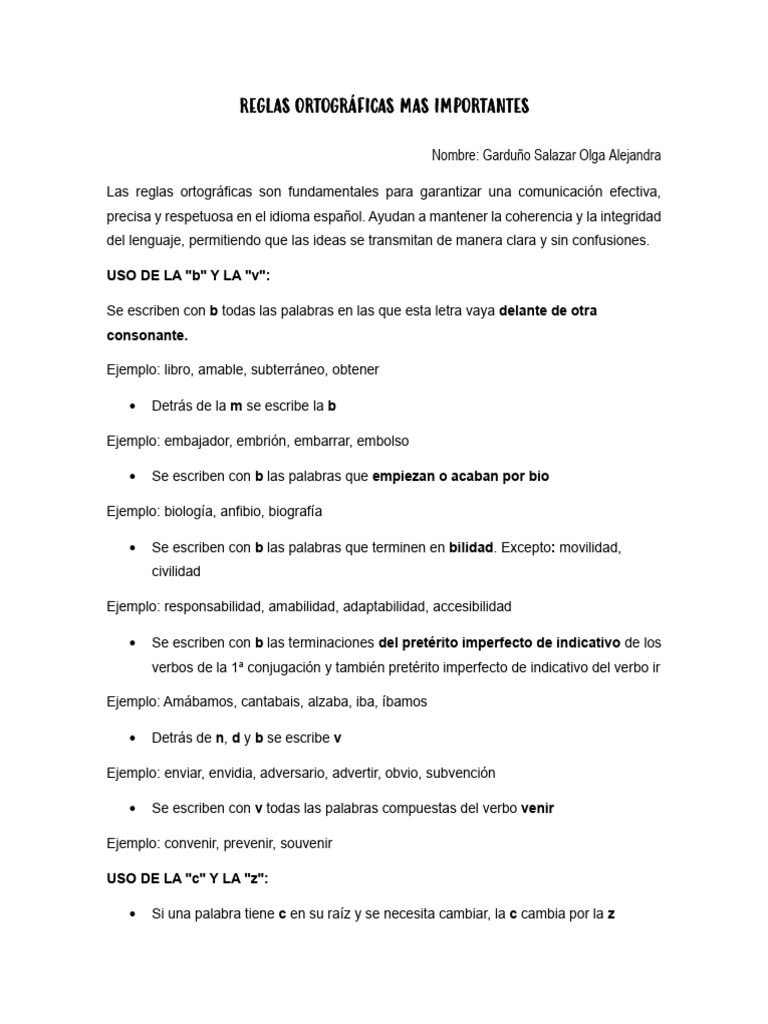 Reglas Ortográficas Esenciales en Español | PDF | Sílaba | Voz humana