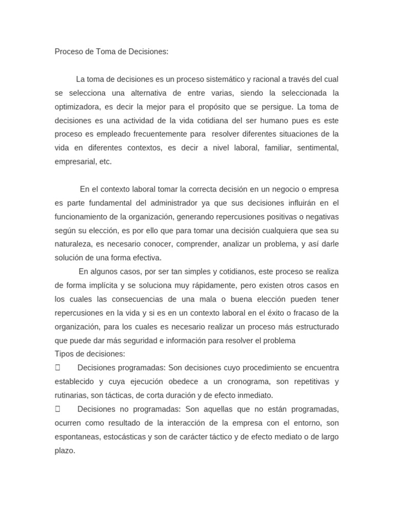 Guía Efectiva para la Toma de Decisiones | PDF | Toma de decisiones ...
