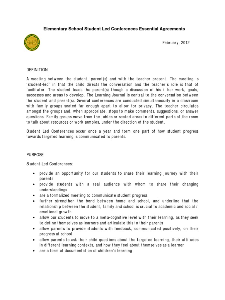 SLC Essential Agreements Feb 2012 Students