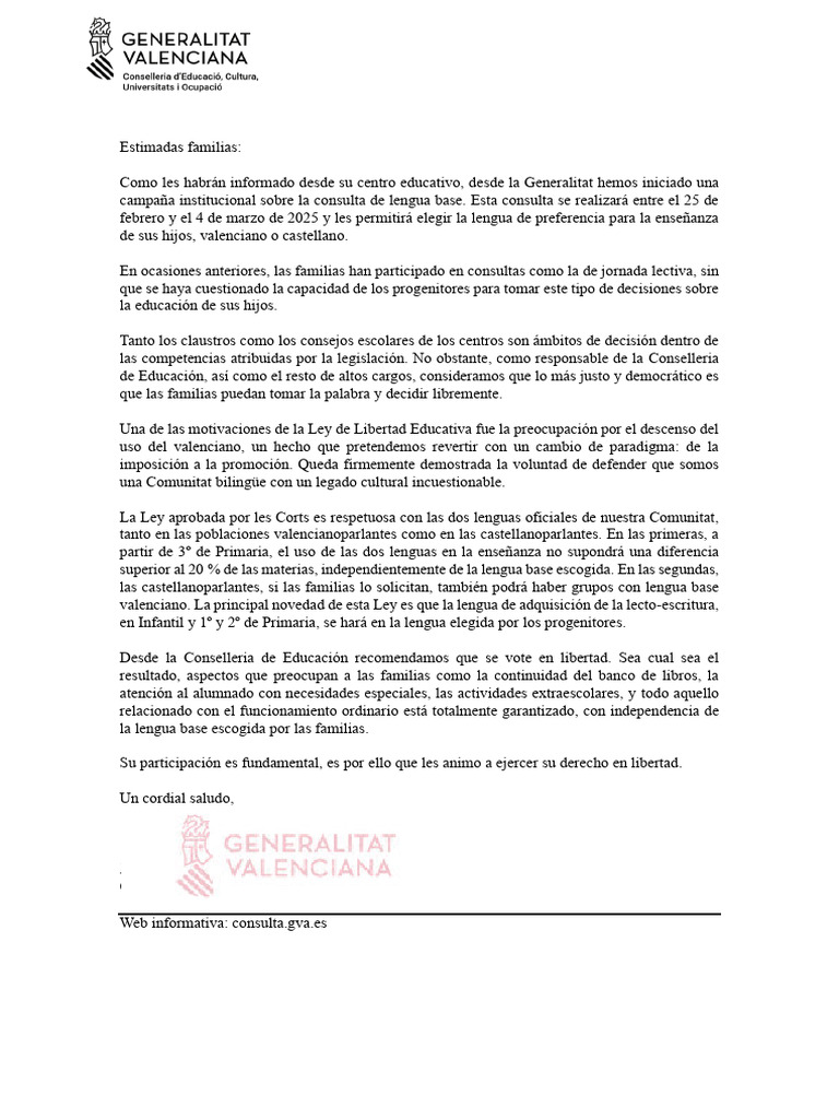 Consulta de Lengua en Educación 2025 | PDF | Educación primaria