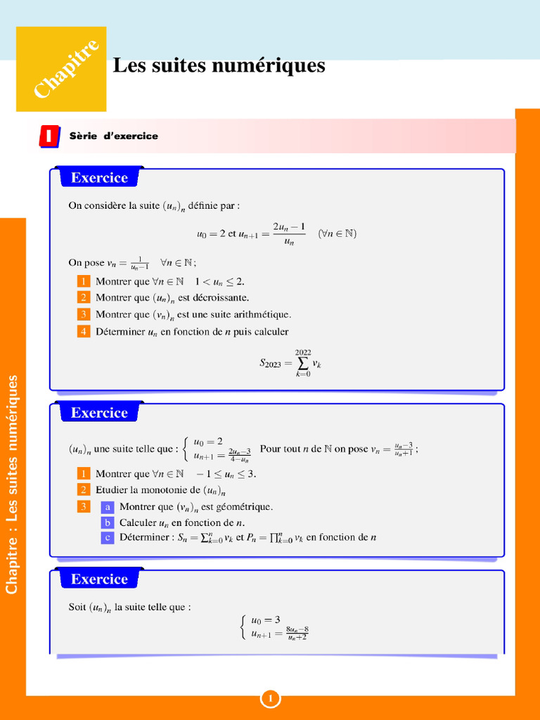 Les Suite Numeriques | PDF