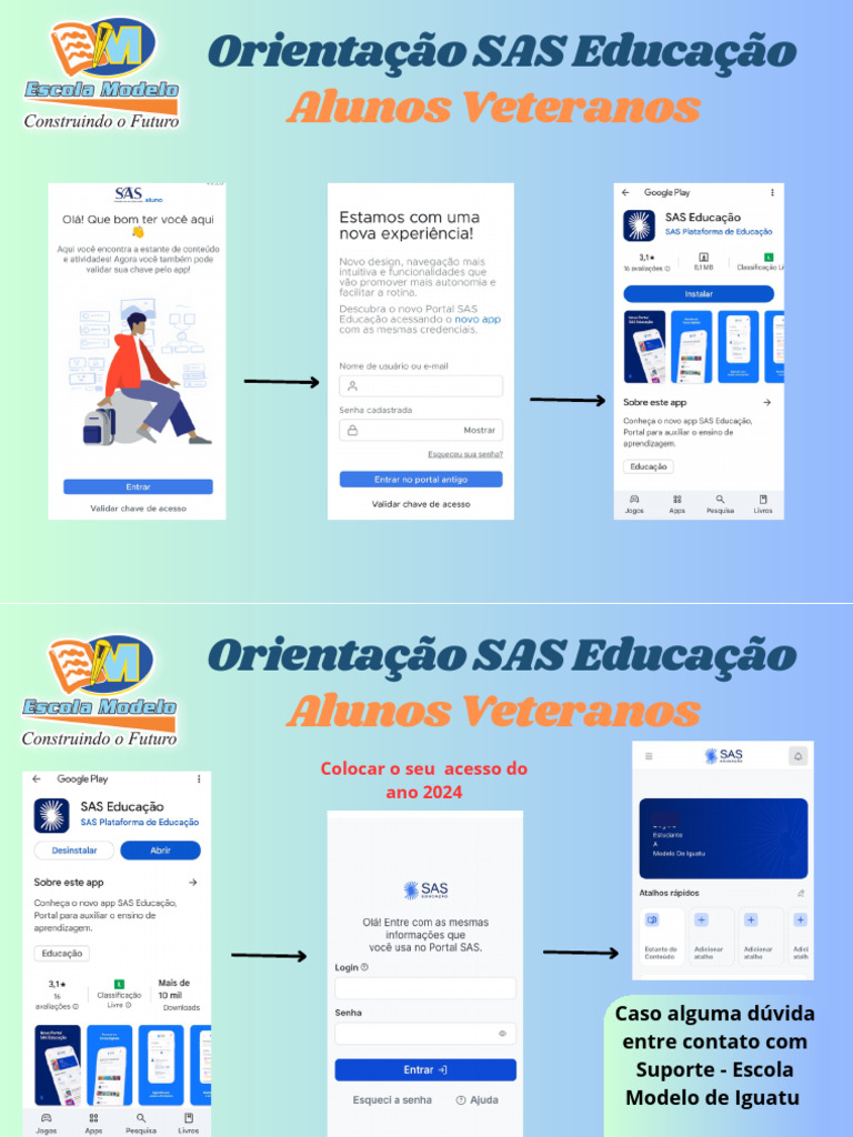 Orientação SAS Educação Alunos Veteranos | PDF