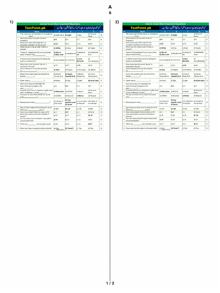 Test A | PDF