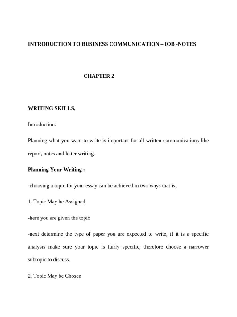 IOB Business Communication Notes | PDF | Communication | Information