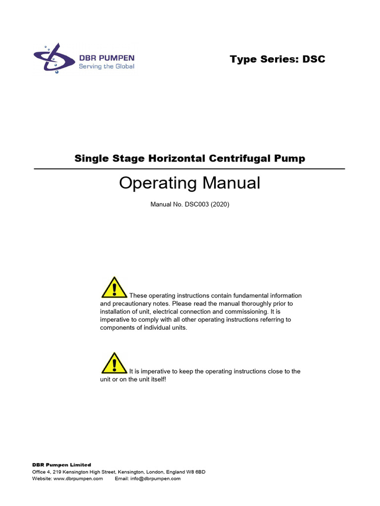 EGB Circulation Pump - DSC Manual - DSC002 (2020) | PDF | Mechanical ...