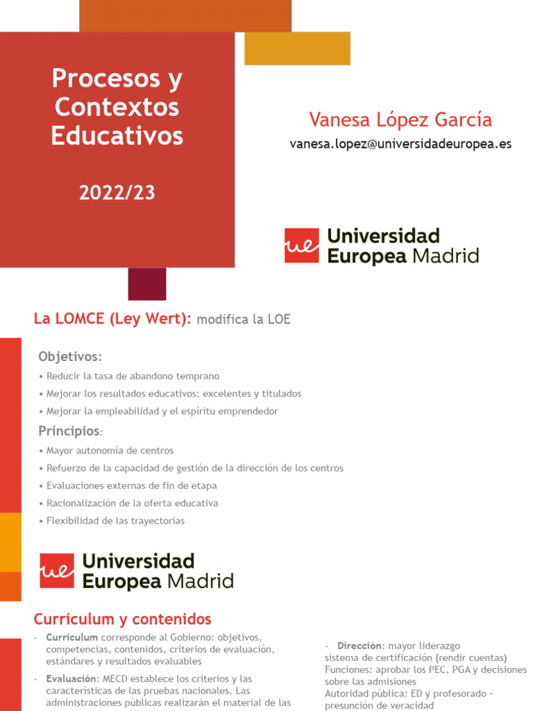 Cambios en Educación: LOMCE vs LOMLOE | PDF | Plan de estudios ...