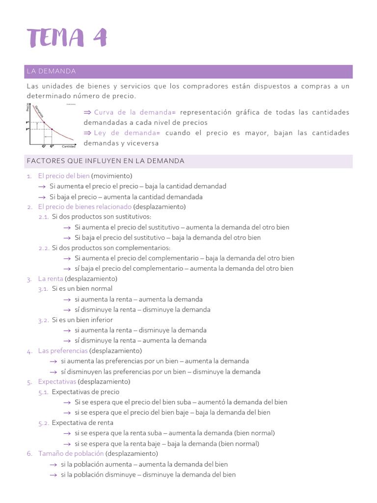 Factores que Afectan la Demanda y Oferta | PDF | Oferta (economía ...