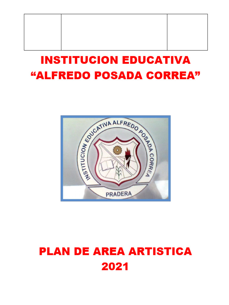 Plan de Area Artistica 2021 | PDF | Educación en artes visuales ...