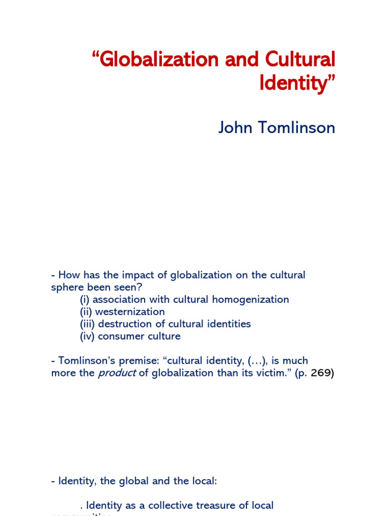 Globalization's Impact on Cultural Identity | PDF | Identity (Social ...