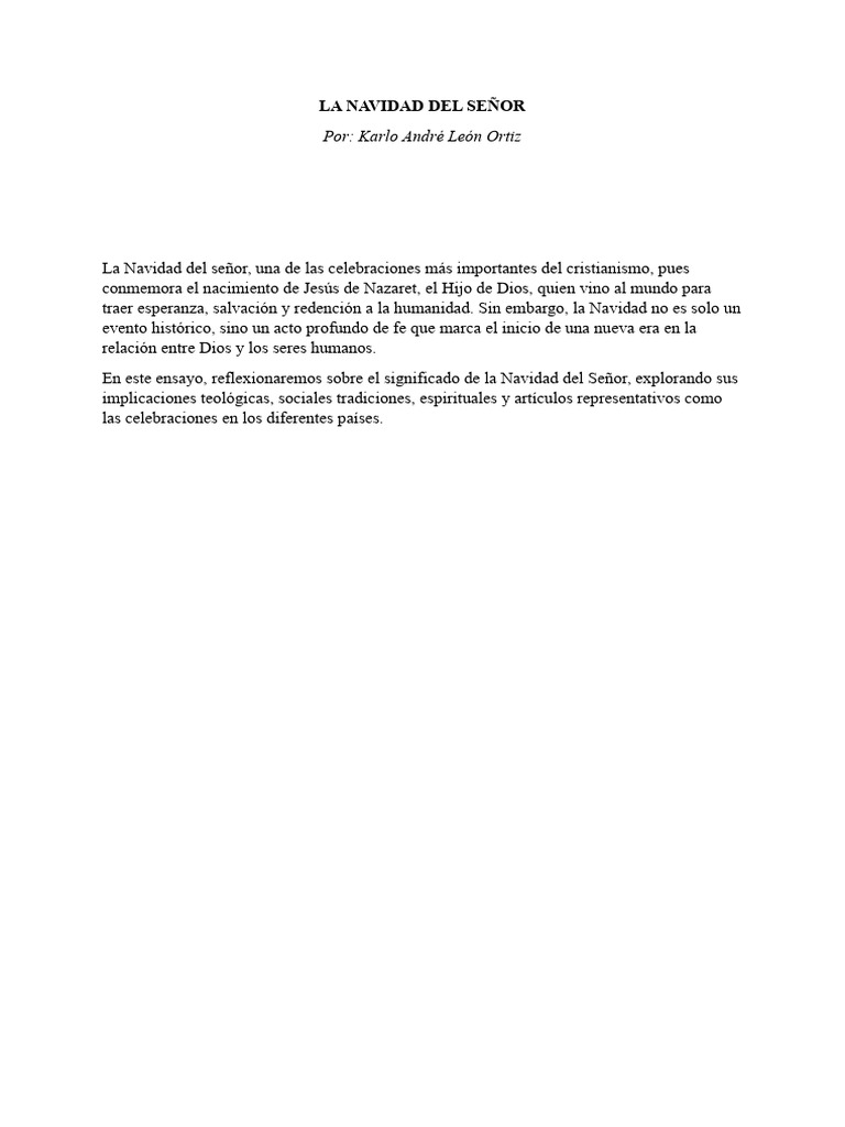 Significado y Tradiciones de la Navidad | PDF | Navidad | Natividad De ...