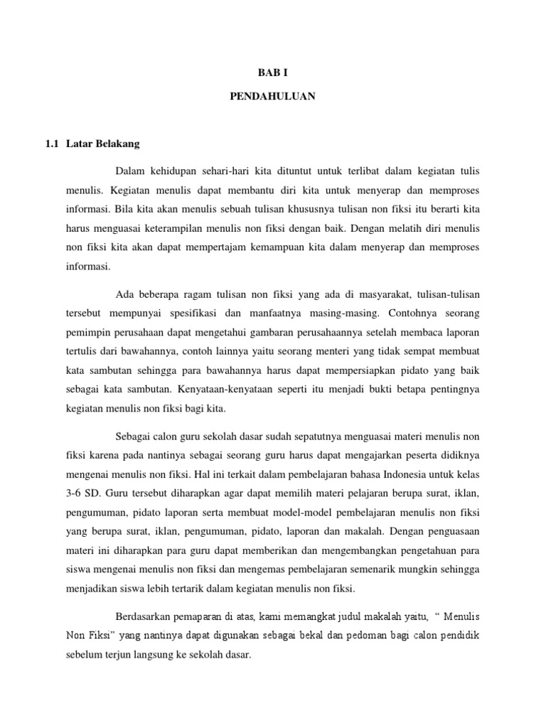 Makalah Non Fiksi Pdf