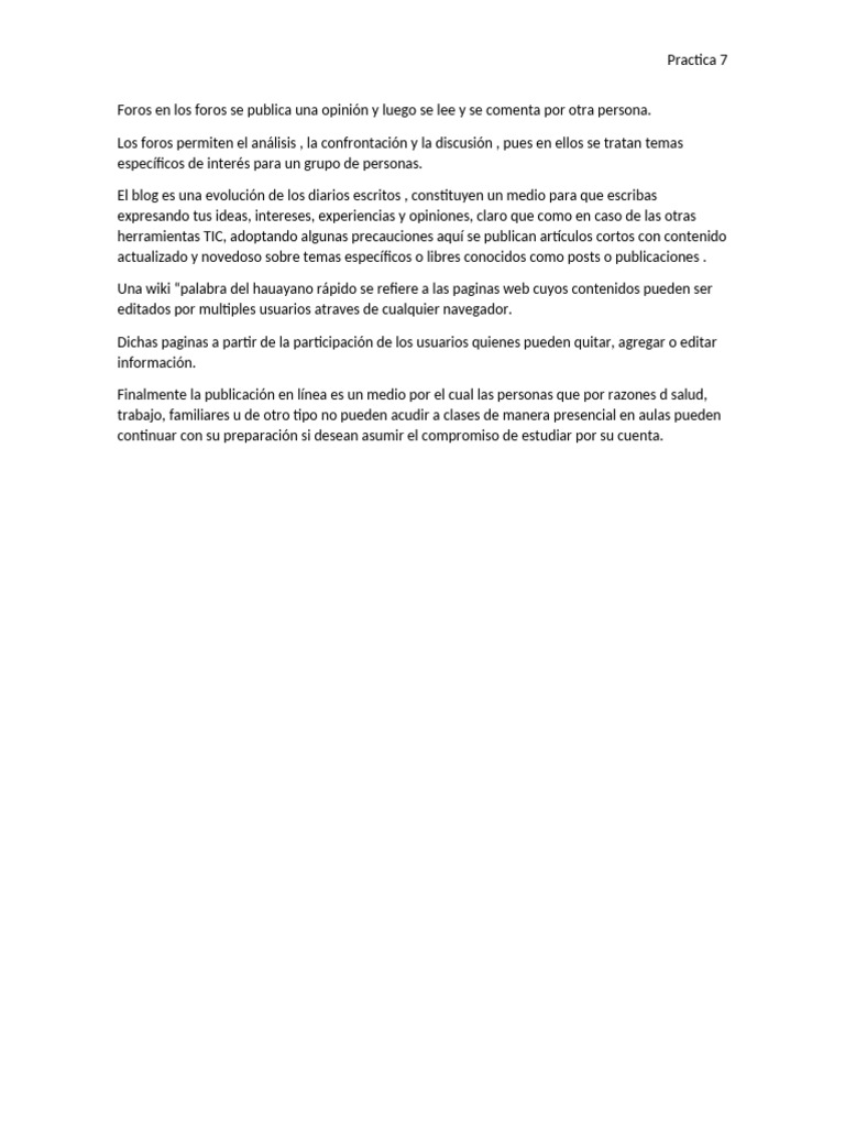 Practica 7 FOROS | PDF