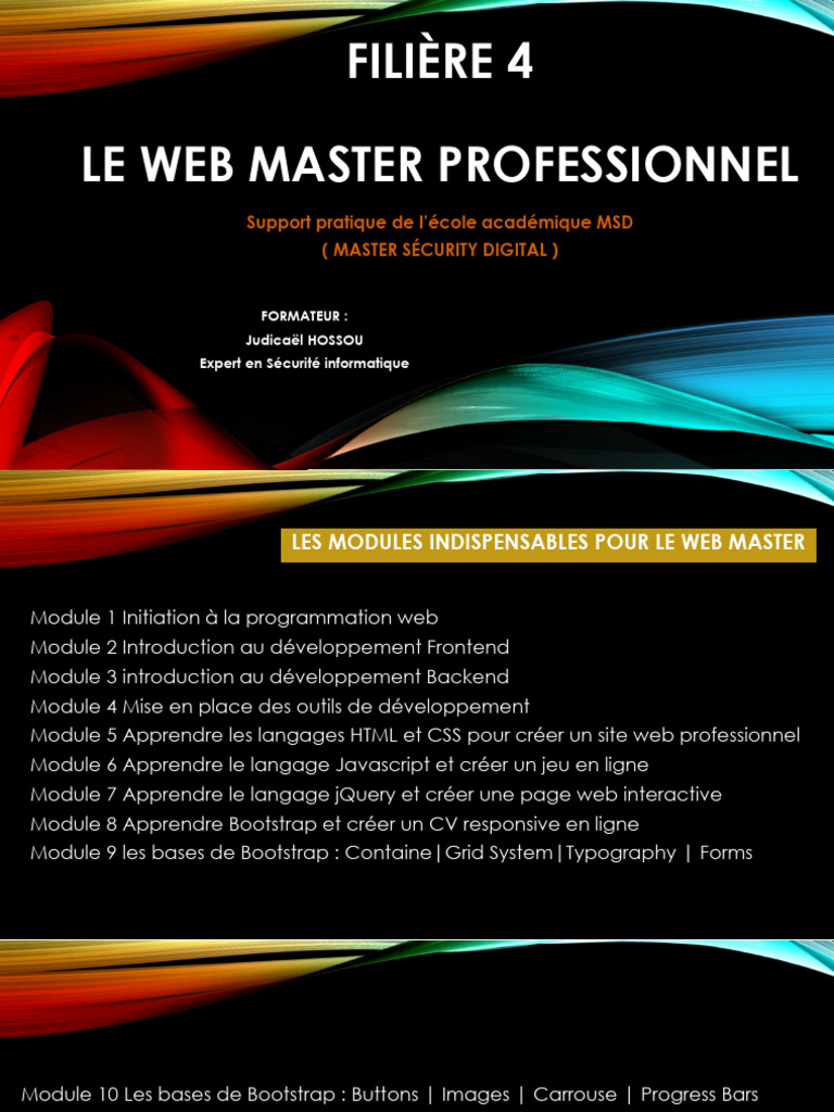 Formation Web Master : Modules Essentiels | PDF | Sites web | Internet
