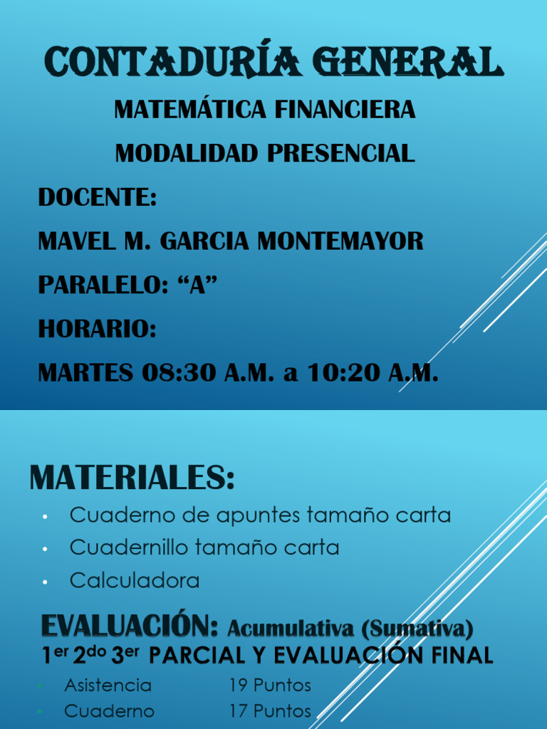 Matemática Financiera 2025 | PDF | Finanzas Matemáticas | Matemáticas