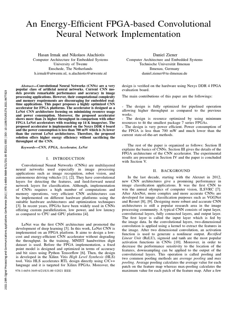 Irmak2021energy Efficient | PDF | Field Programmable Gate Array ...