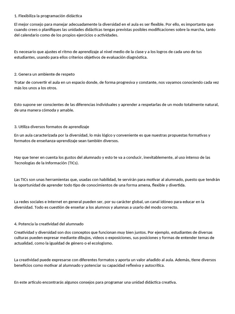 Estrategias para Aprendizaje Inclusivo | PDF | Enseñando | Inclusión ...