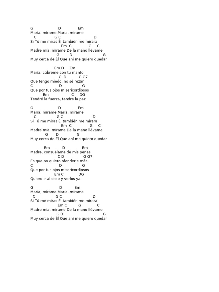Canción de Devoción a María y Misión Cristiana | PDF