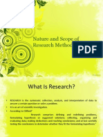 Nature and Scope of Research Methodology