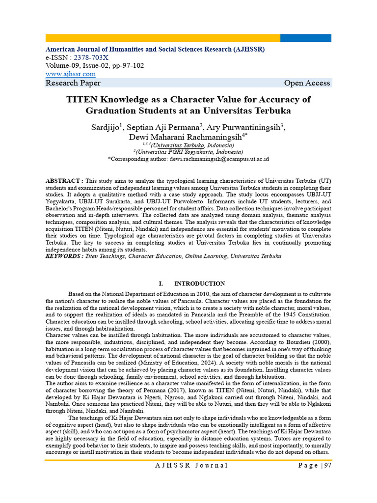 Titen Knowledge in Online Student Success | PDF | Data | Psychological ...
