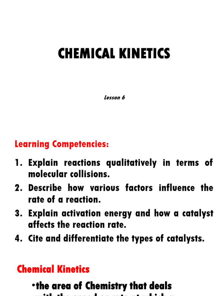 Understanding Chemical Kinetics Basics | PDF | Reaction Rate ...