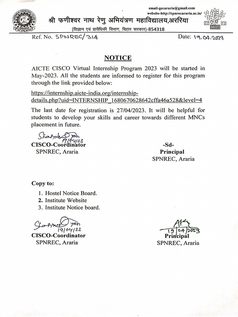 Aicte cisco virtual internship program pdf