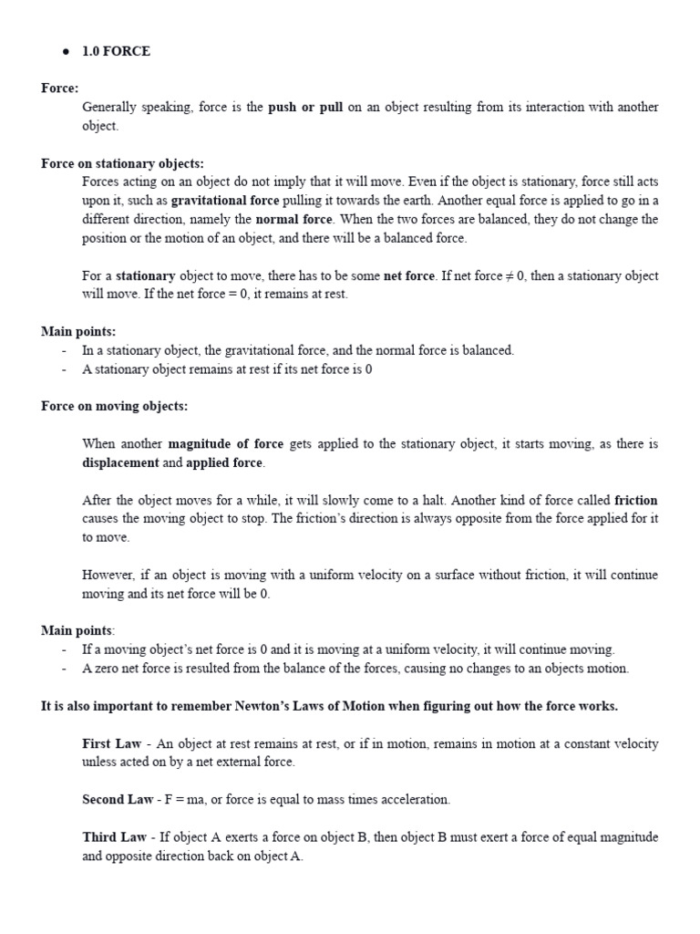 Understanding Force and Motion Principles | PDF | Force | Tension (Physics)