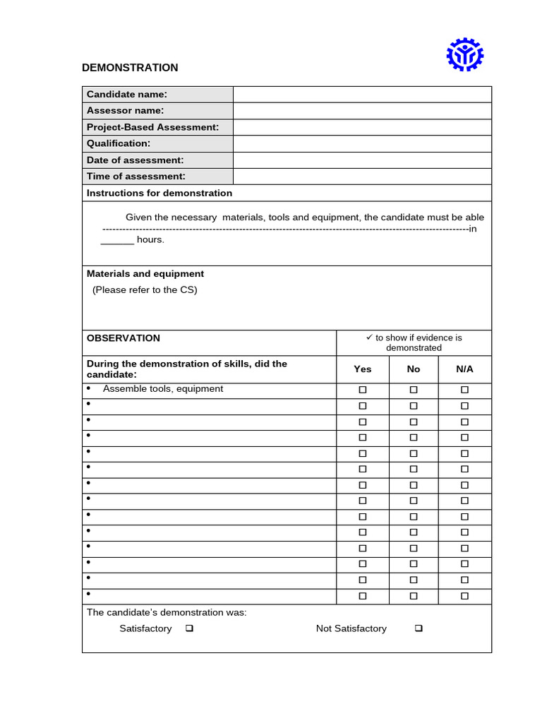 Project-Based Assessment Demonstration Guide | PDF | Learning