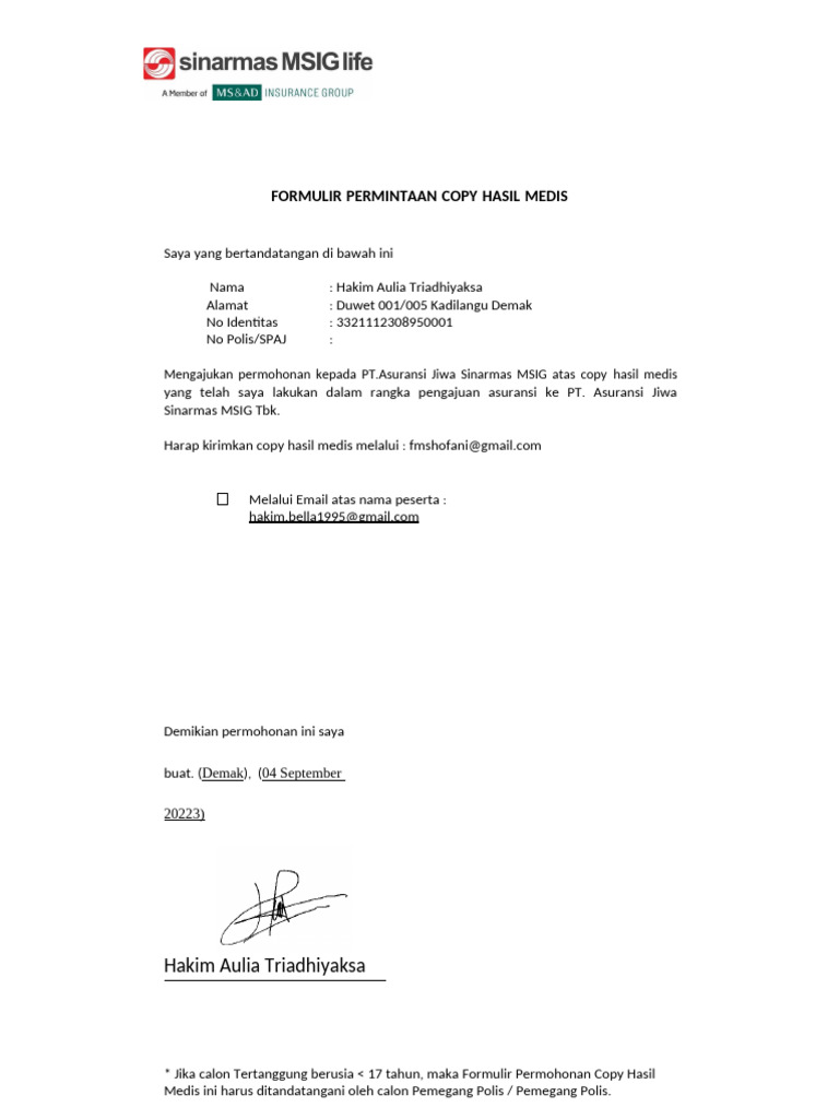 010.Operation.BIZ-MRI.VII.2021 - FORM PERMINTAAN COPY MEDIS NEW (1) | PDF