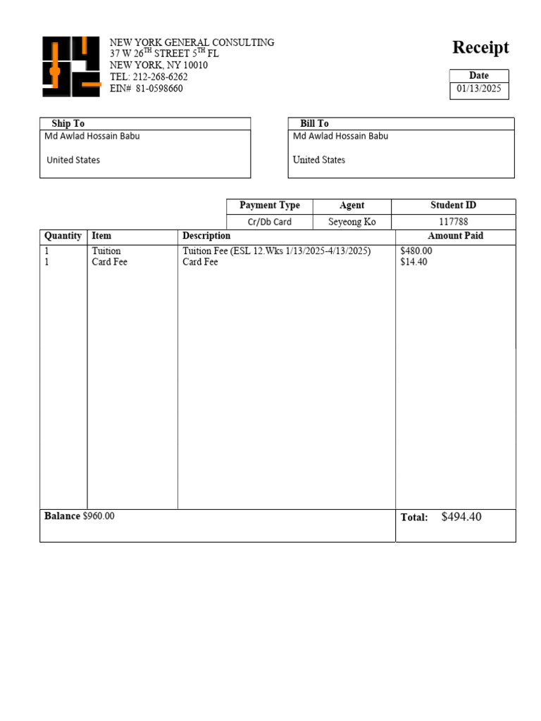 Receipt 1.13 | PDF