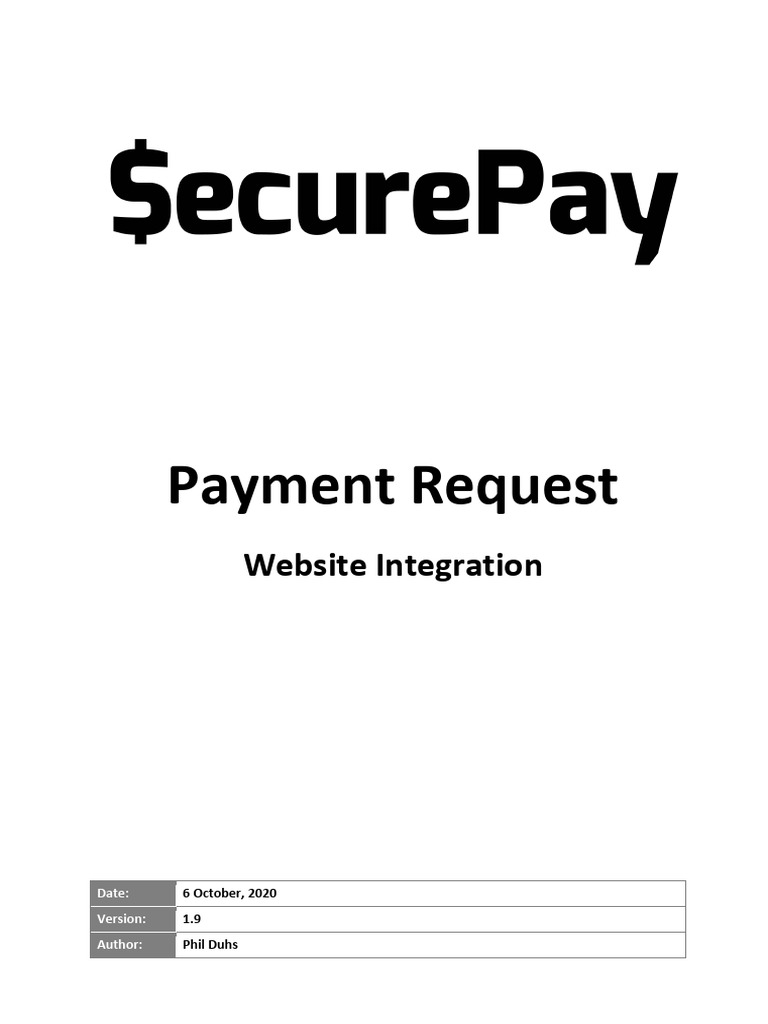 Payment Request - Website Integration v1.9 | PDF | Websites | Payments