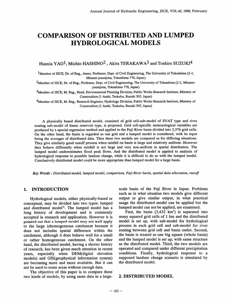 LUMPED VS DISTRIBUTED MODEL bEST PAPER FOR TO CONVERT GRIDDED DATA TO ...