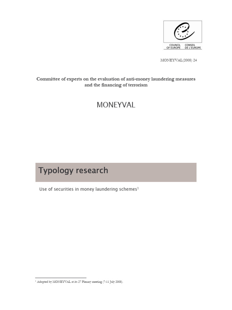 MONEYVAL 2008 24 Reptyp Securities ENG | PDF