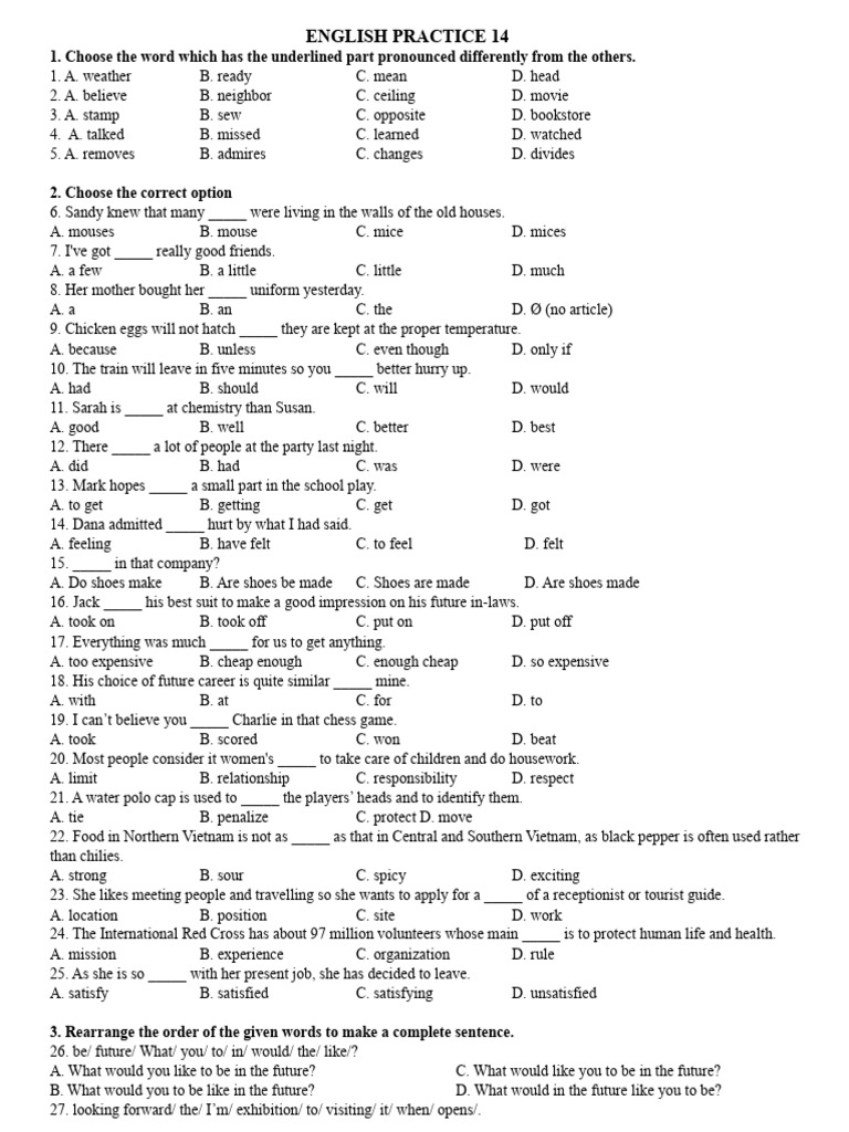 Practice 14 (3 B N) | PDF | Money | Jeans