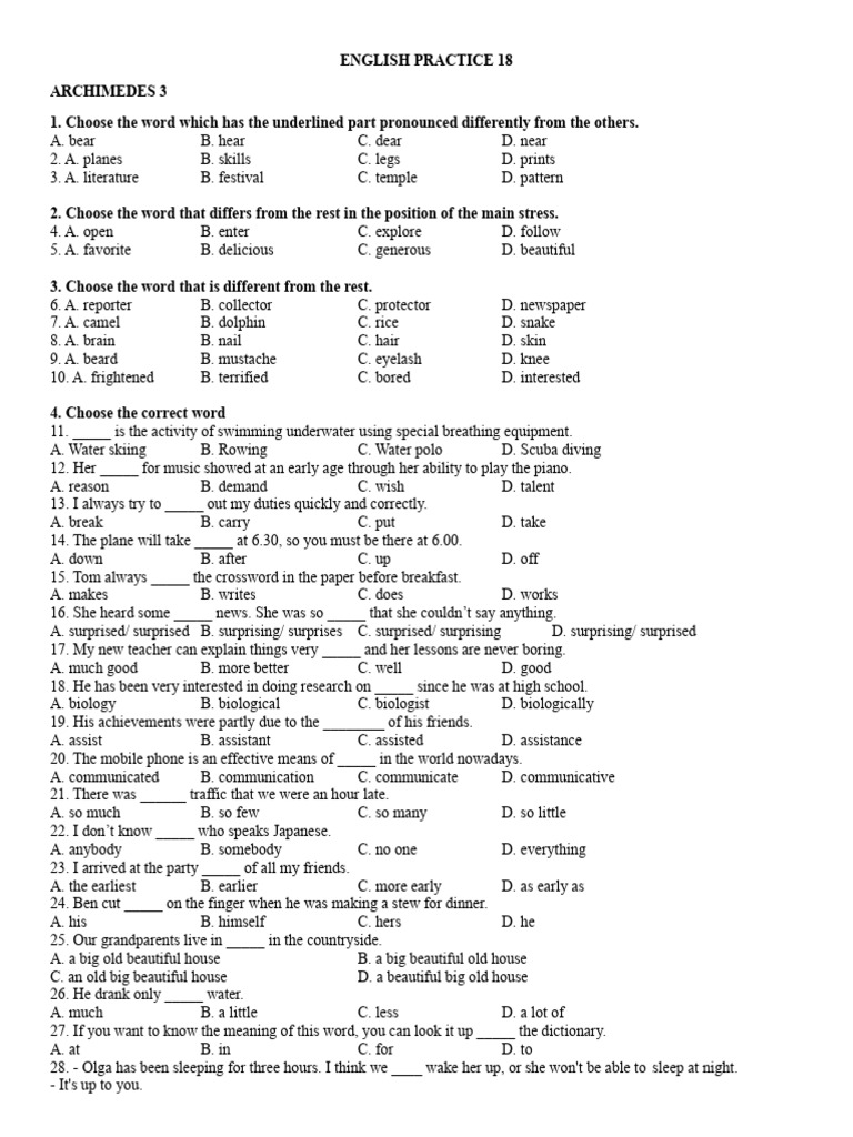 English Language Practice Exercises | PDF | Blizzards | Color