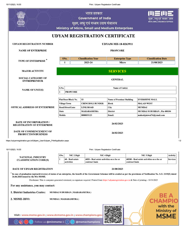 Udyam-Ctf Updated | PDF
