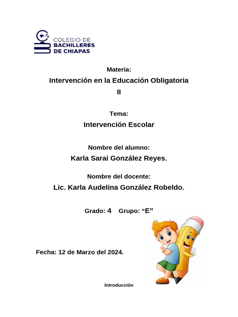 Intervención Escolar y Gestión Efectiva | PDF | Plan de estudios ...