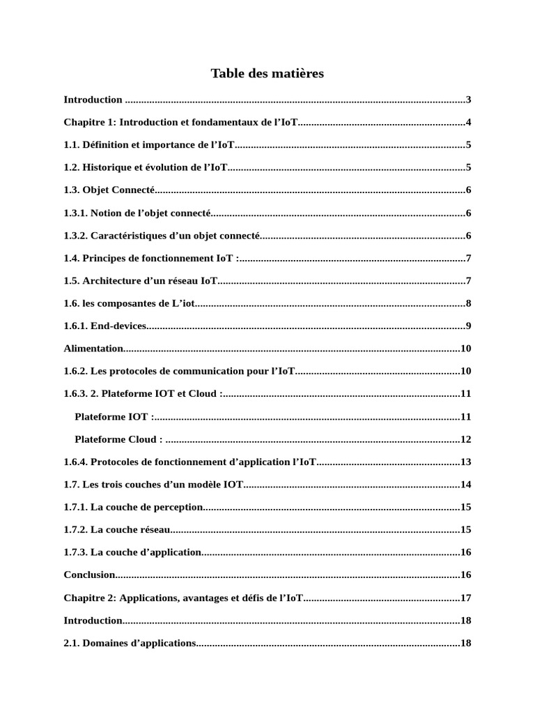 Fondamentaux et applications de l'IoT | PDF | Internet des objets ...