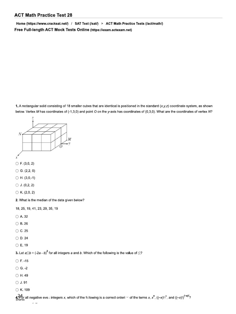 Test 28 | PDF