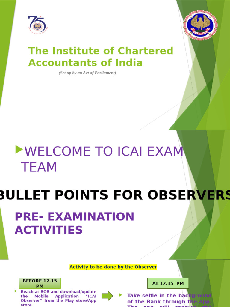ICAI Observer Fees and Responsibilities | PDF