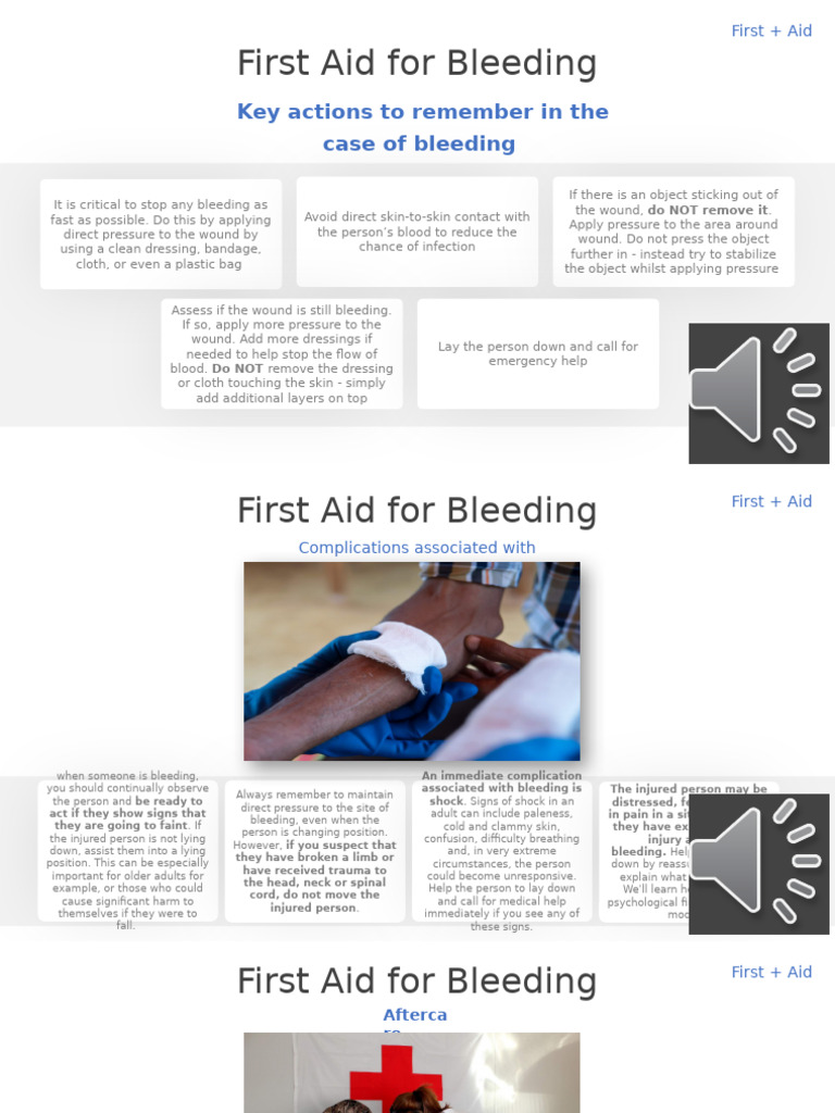 Essential First Aid for Bleeding | PDF | Bleeding | Wound