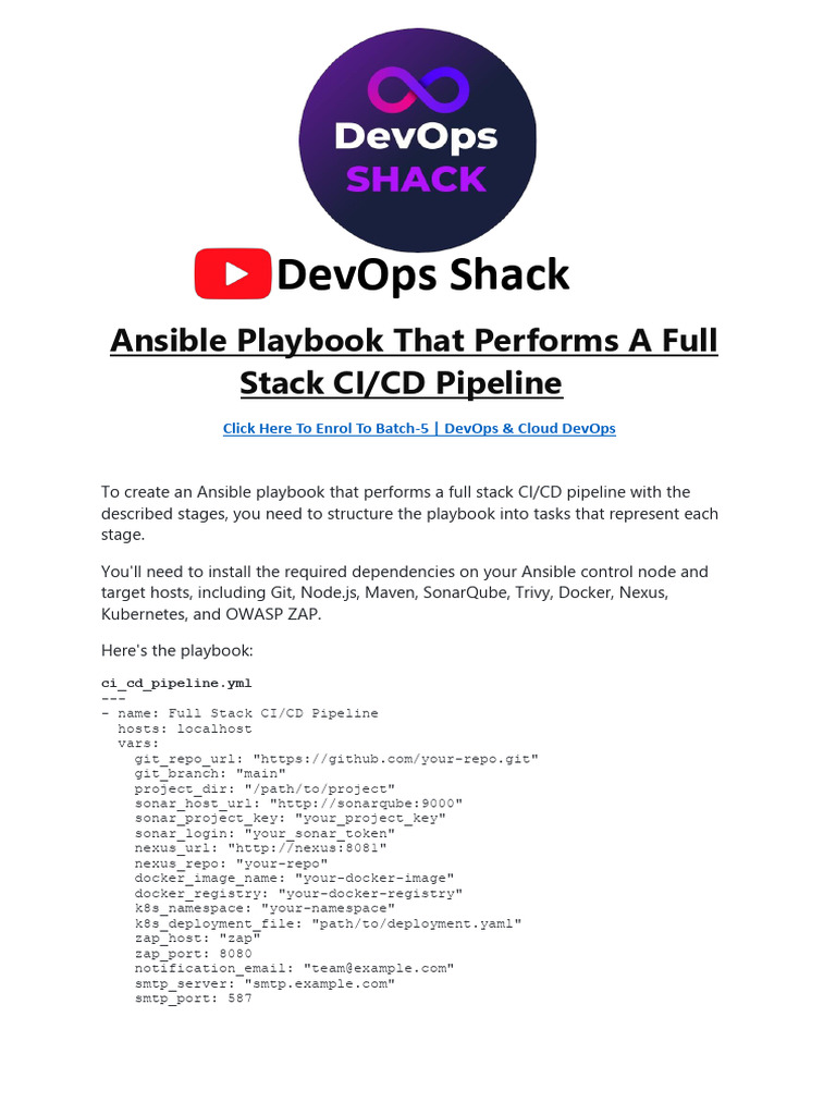 Ansible CI/CD Pipeline with Trivy | PDF | Software Repository | Computing