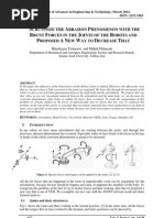 Download SCRUTINIZE THE ABRASION PHENOMENON WITH THE BRUNT FORCES IN THE JOINTS OF THE ROBOTS AND PROPOSED A NEW WAY TO DECREASE THAT  by IJAET Journal SN83475692 doc pdf