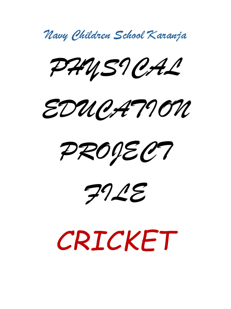 Cricket Project File for Education | PDF | Cricket | Bowling (Cricket)
