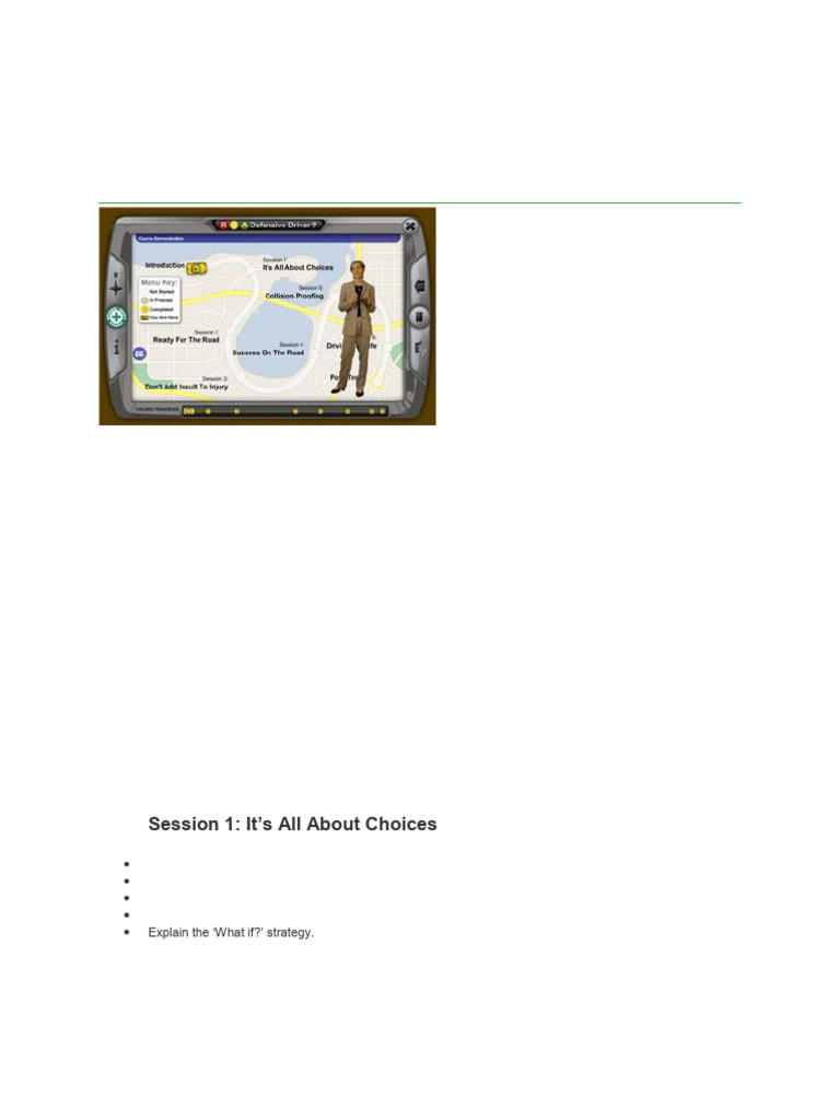 National Safety Council Defensive Driving Course Overview PDF