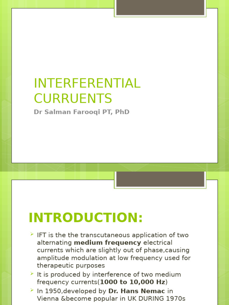 Interferential Therapy Explained | PDF | Clinical Medicine | Medical ...