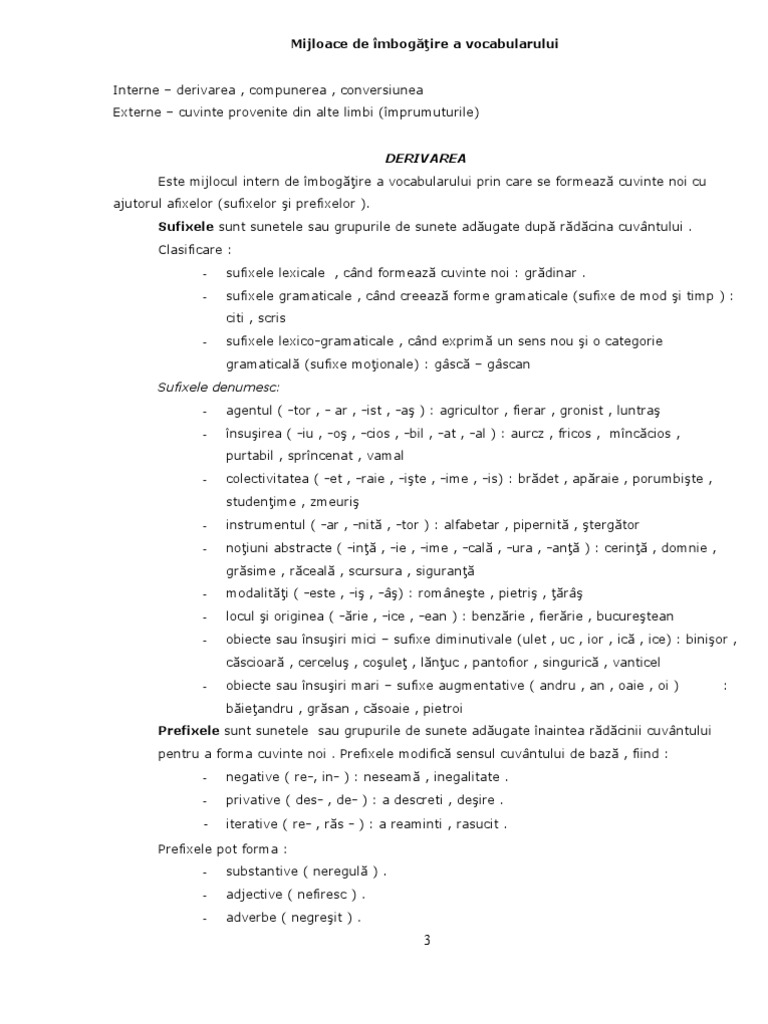 Mijloace De Imbogatire A Vocabularului
