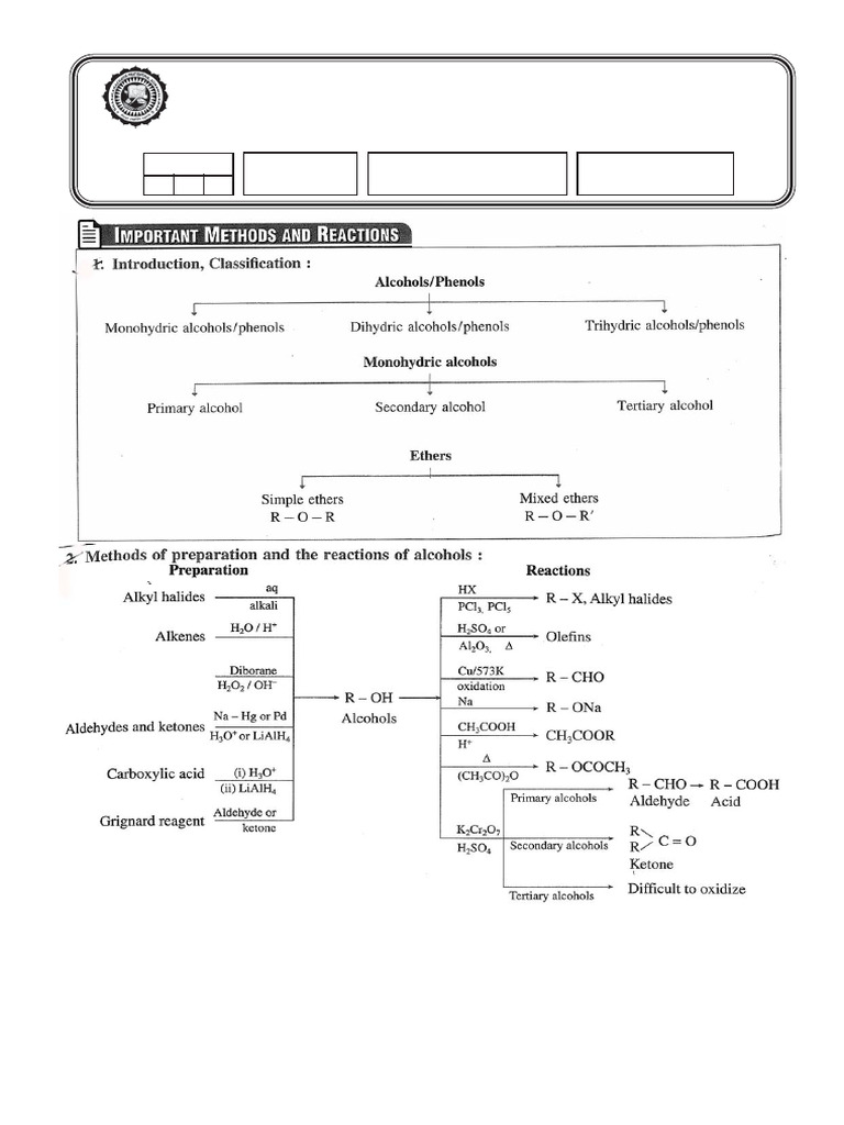 11 alcohol phenol ether pdf organic compounds functional group