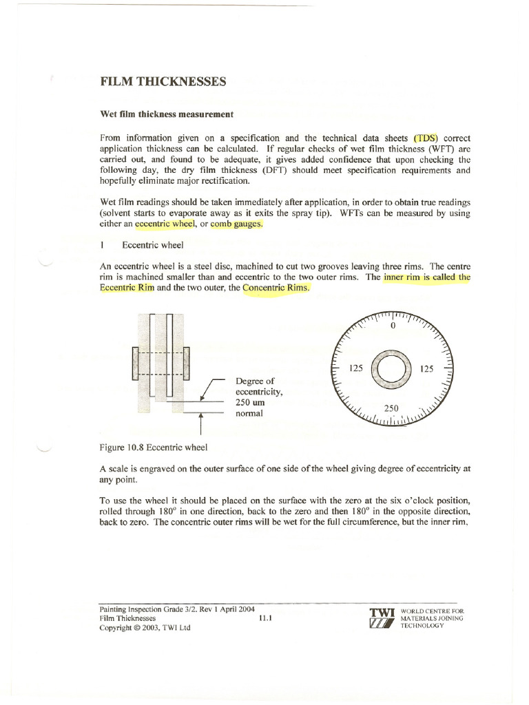 11 Film Thickness Ch-11 | PDF | Paint | Materials