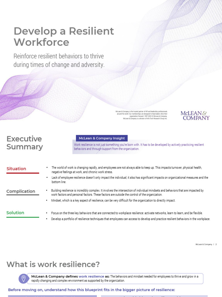 Build Workplace Resilience Strategies | PDF | Psychological Resilience ...